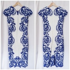 Tadashi shoji lace panel dress